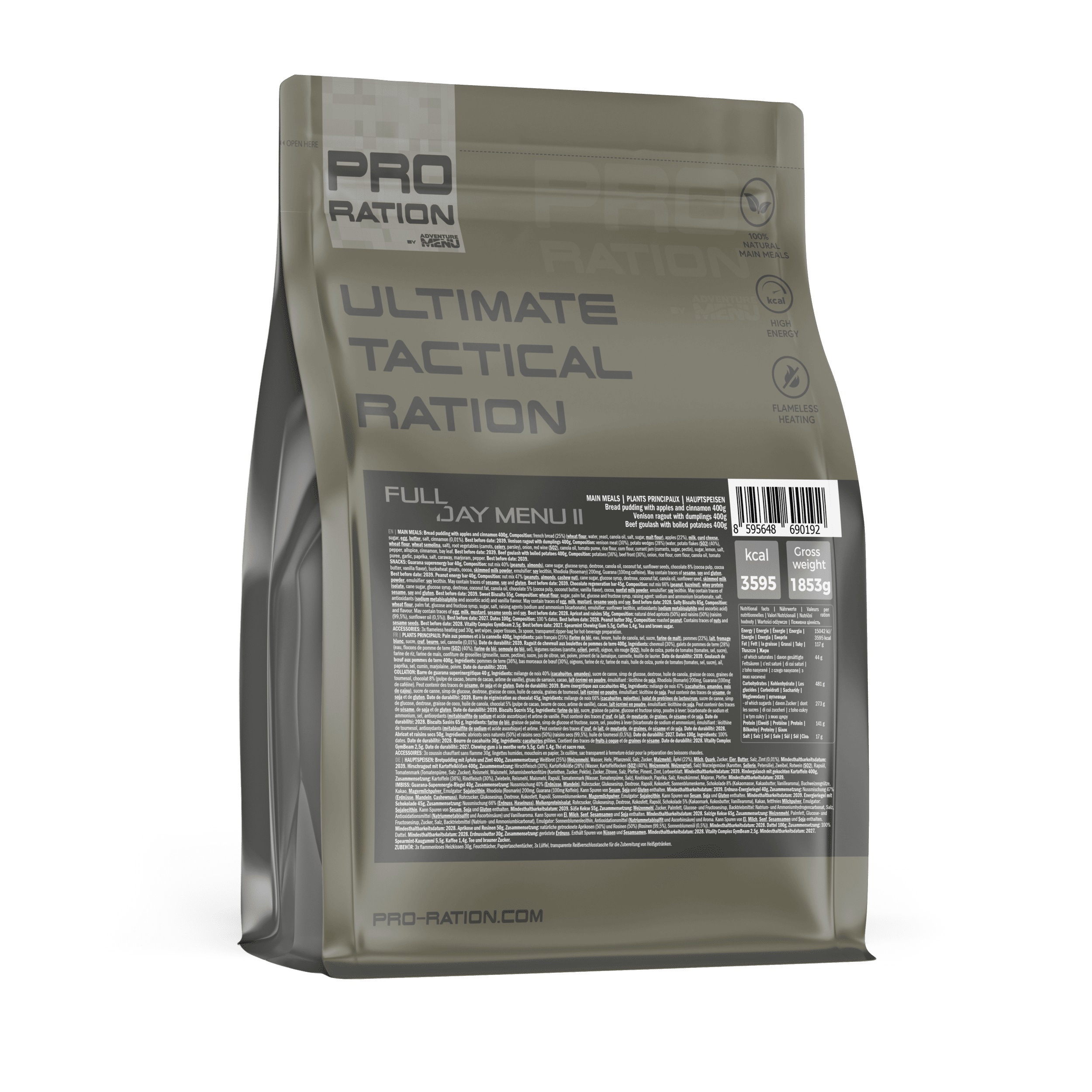 ULTIMATE TACTICAL RATION FULL DAY MENU II